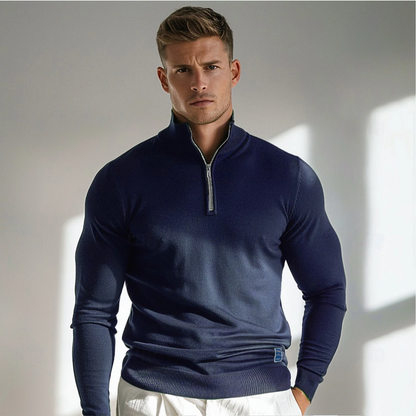 Classic refined half-zip everyday jumper for men | Nolan -2
