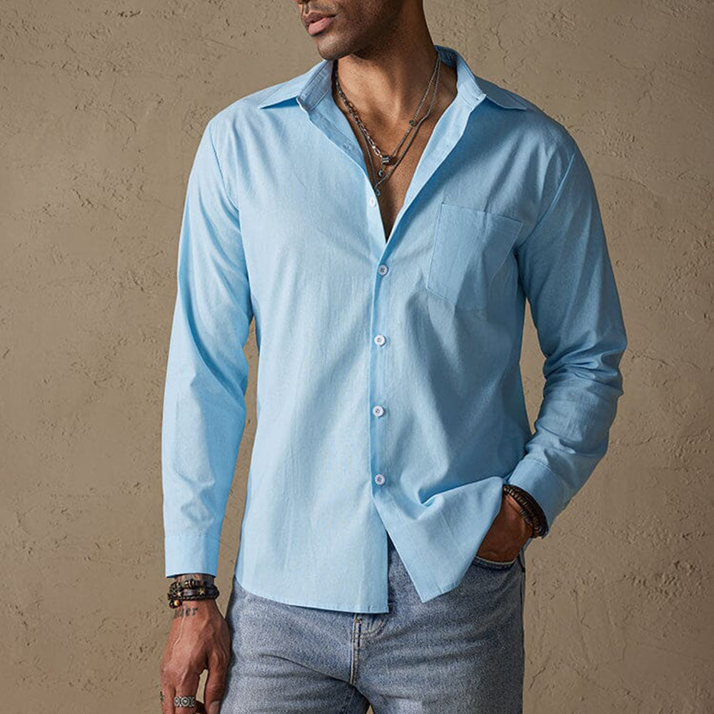 Casual shirt traditional collar for men | Matteo -2