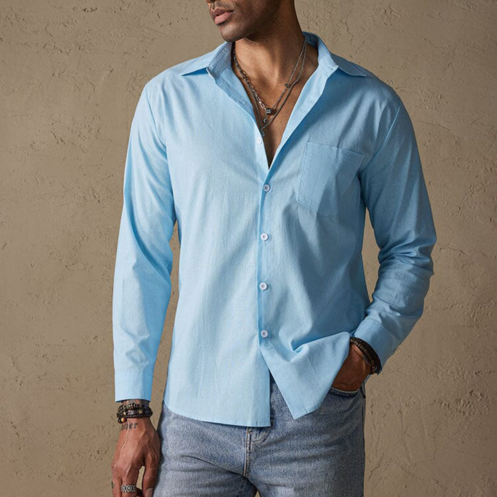 Casual shirt with traditional collar for men | Matteo