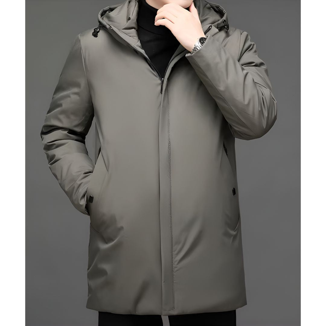 Long insulated warm winter jacket for men | Tristan -4