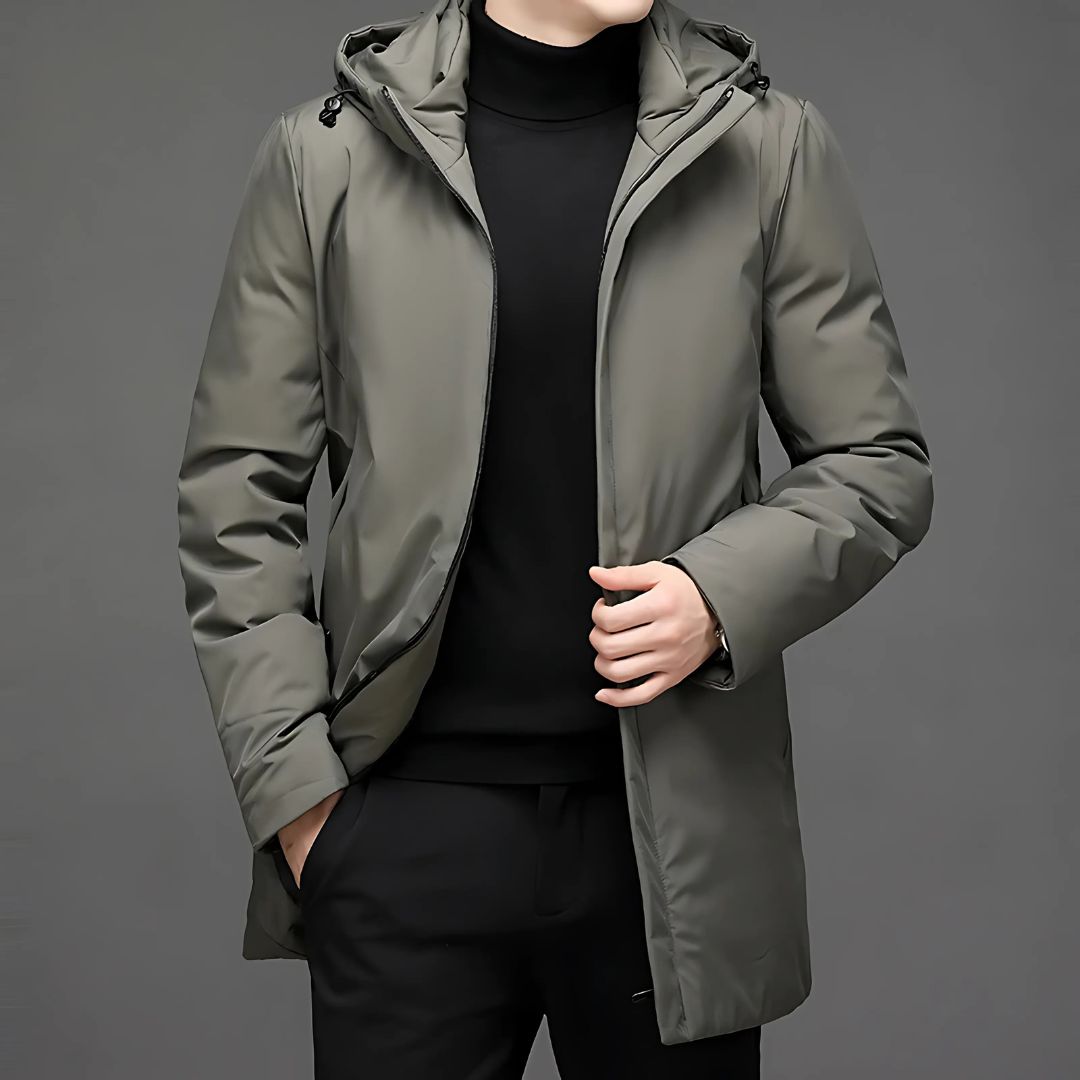 Long insulated warm winter jacket for men | Tristan -1