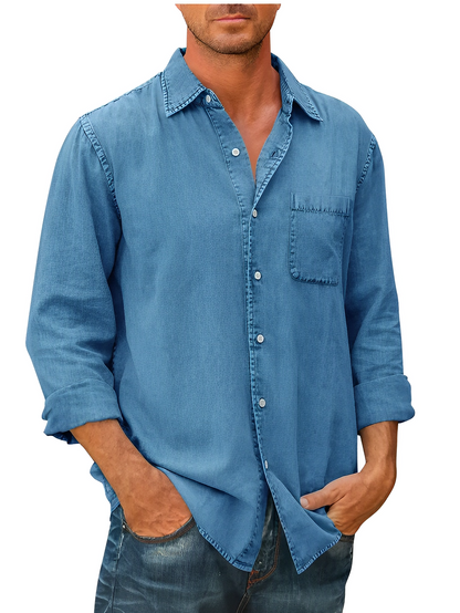 Long sleeve denim shirt for men | Mason