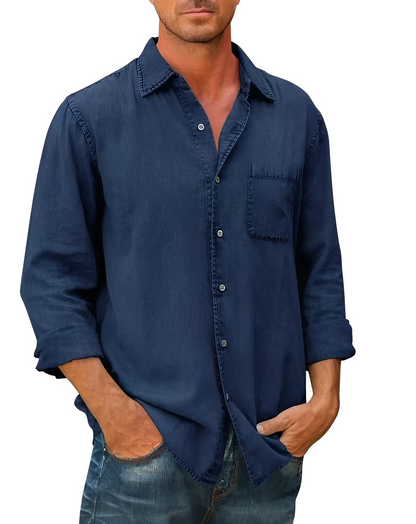 Long sleeve denim shirt for men | Mason