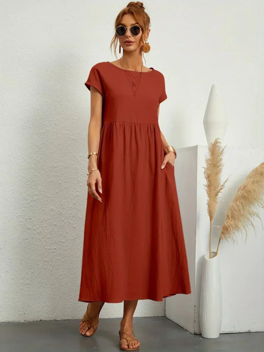 Lightweight casual dress for women | Cara -3