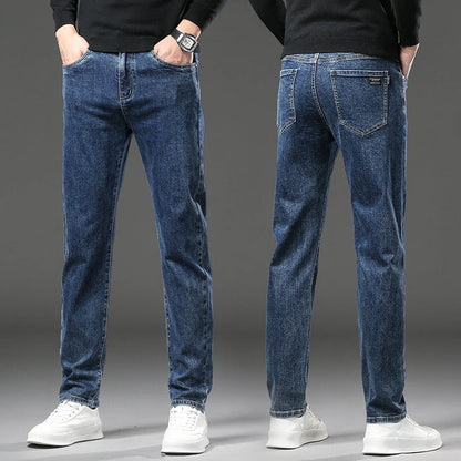 Fleece lined classic denim jeans trousers for men | Kellan -3