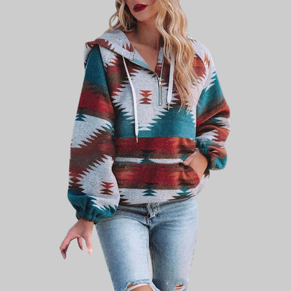 Comfy oversized zip-up everyday hoodie for women | Saku -1