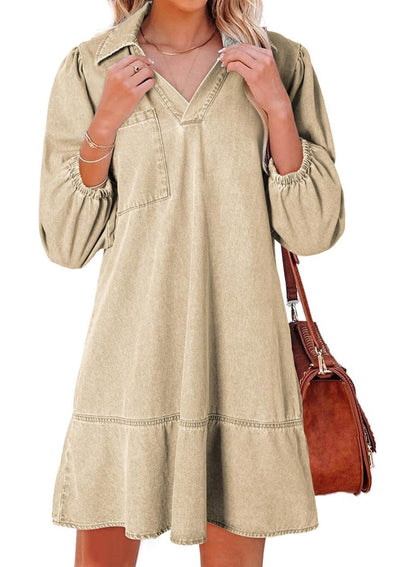V-neck babydoll dress for women | Amaia