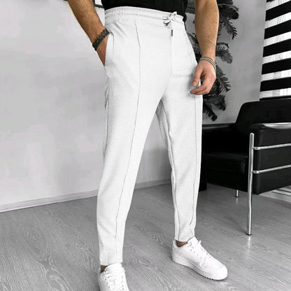 Waffle pattern sweatpants piece for men | Lucas -2