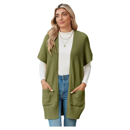 Lightweight open-front knit everyday cardigan for women | Cassava -4