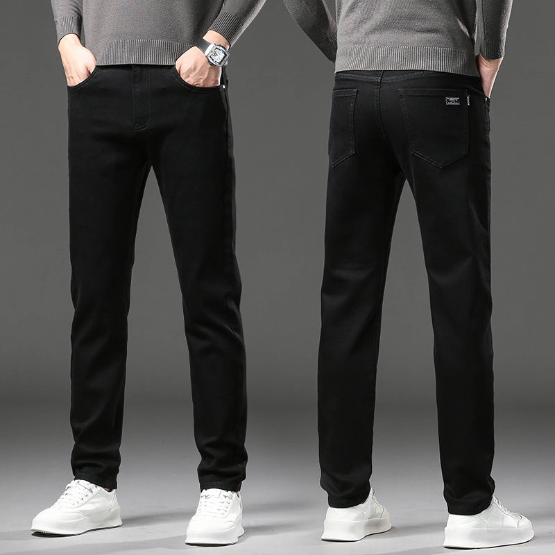 Fleece lined classic denim jeans trousers for men | Kellan -5