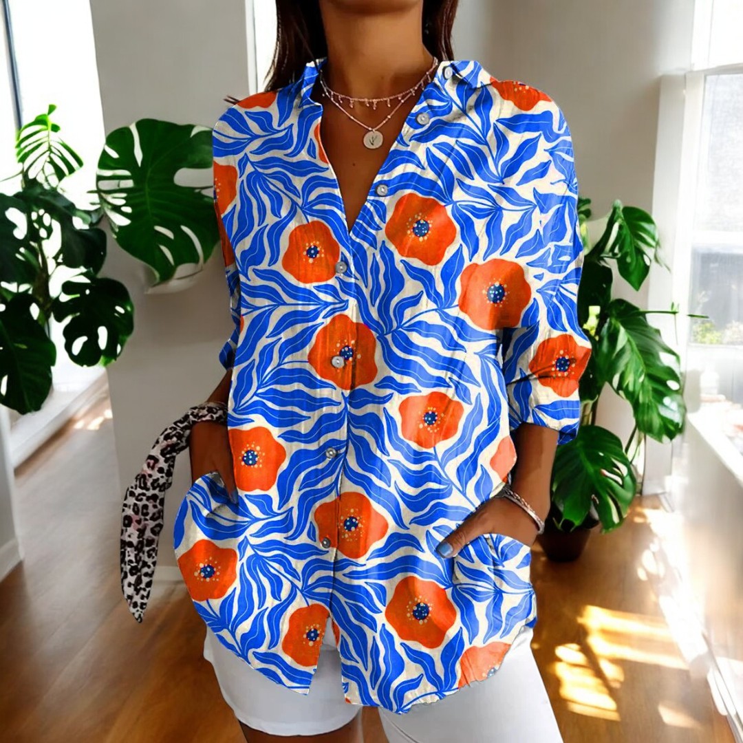 Stylish floral everyday blouse for women | Irene -5