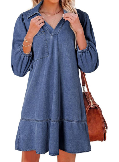 V-neck babydoll dress for women | Amaia