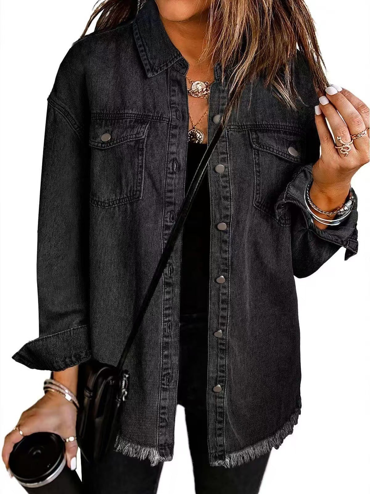 Classic signature denim everyday jacket for women | Katja -1