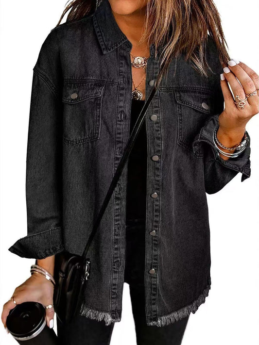 Classic signature denim everyday jacket for women | Katja -1