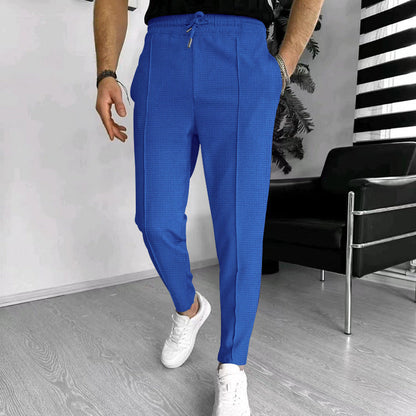 Waffle pattern sweatpants piece for men | Lucas -3