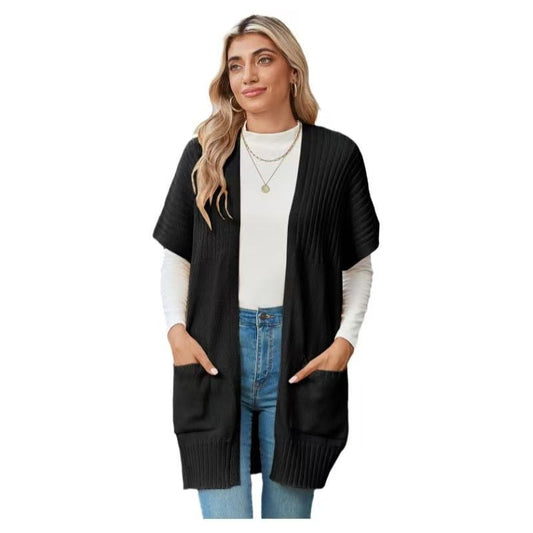 Lightweight open-front knit everyday cardigan for women | Cassava -1