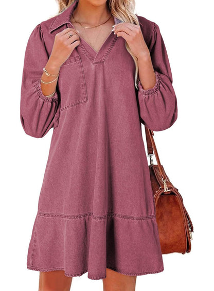 V-neck babydoll dress for women | Amaia