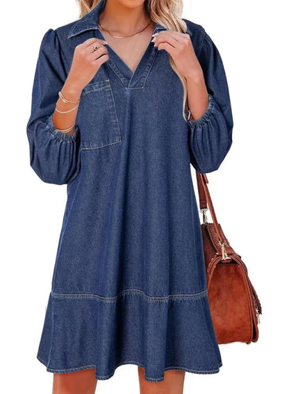 V-neck babydoll dress for women | Amaia