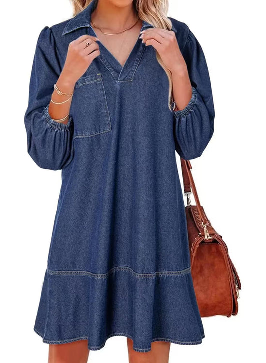 V-neck babydoll dress for women | Amaia