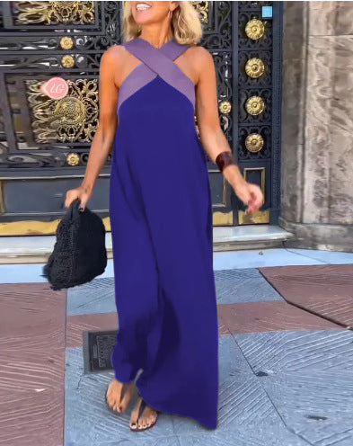 Elegant crossed-cut everyday dress for women | Delphine -5
