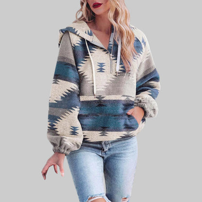 Comfy oversized zip-up everyday hoodie for women | Saku -3