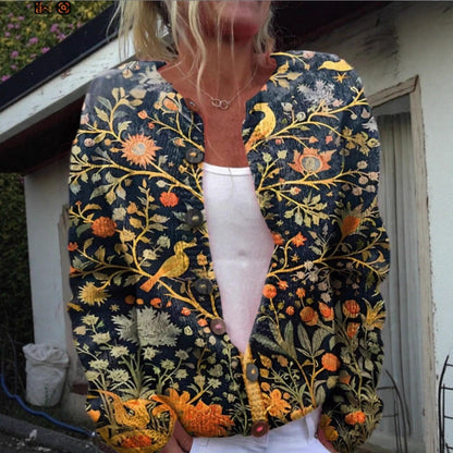 Floral open-front cardigan for women | Mirelle -5
