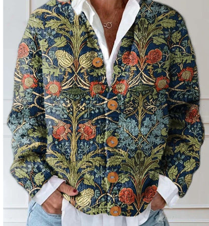 Floral open-front cardigan for women | Mirelle -2