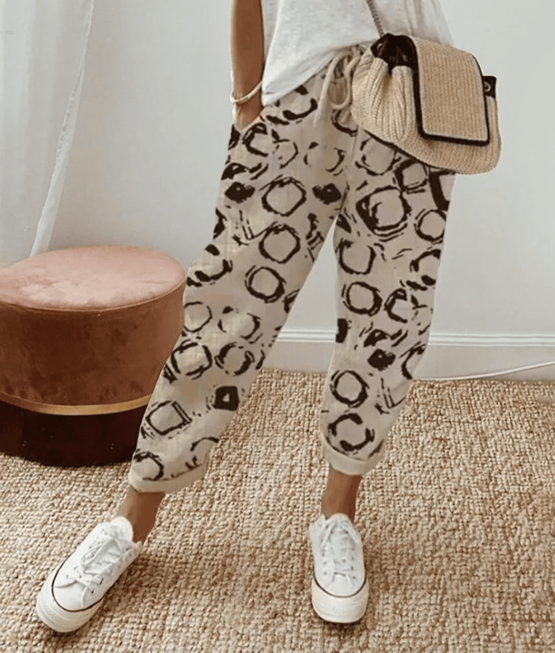 Luxury cotton-linen trousers for women | Anita -1