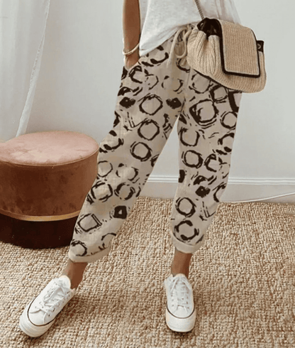 Luxury cotton-linen trousers for women | Anita -1