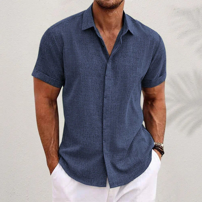 Linen short-sleeved shirt for men | Giancarlo -1