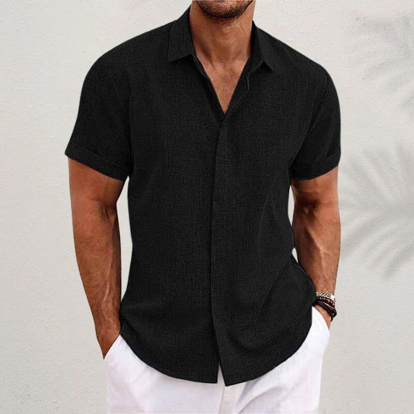 Linen short-sleeved shirt for men | Giancarlo -7