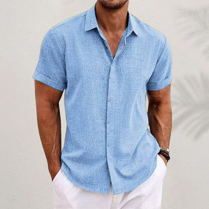 Linen short-sleeved shirt for men | Giancarlo -2