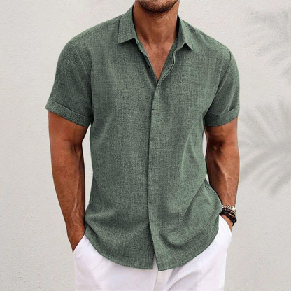 Linen short-sleeved shirt for men | Giancarlo -4