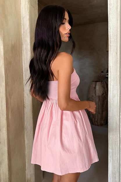 Strapless mini dress for women | Olivia -4