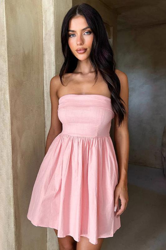 Strapless mini dress for women | Olivia -5