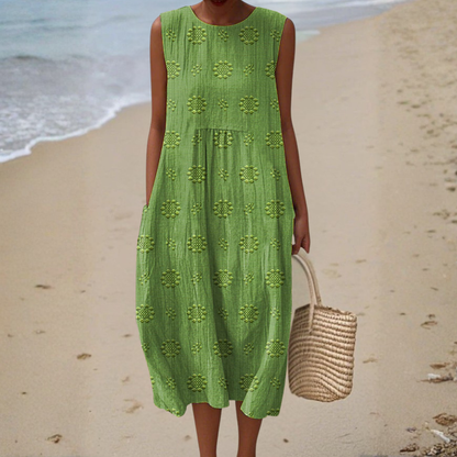 Sleeveless dress with side pockets for women | Camillea