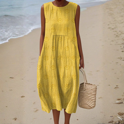 Sleeveless dress with side pockets for women | Camillea