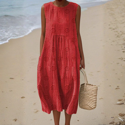Sleeveless dress with side pockets for women | Camillea
