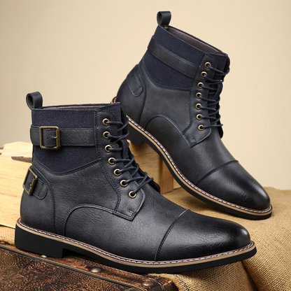 Rugged zip boots with vintage-inspired silhouette for men | Xavier