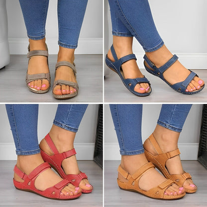 Orthopedic arch support vegan leather sandals for women -12