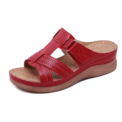 Orthopedic arch support vegan leather sandals for women -4