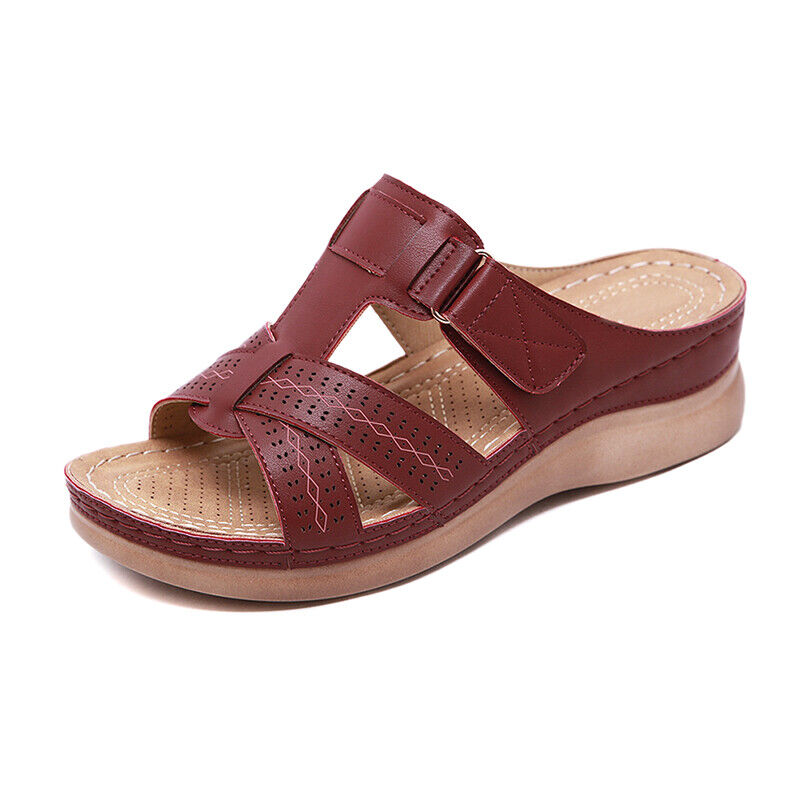 Orthopedic arch support vegan leather sandals for women -5
