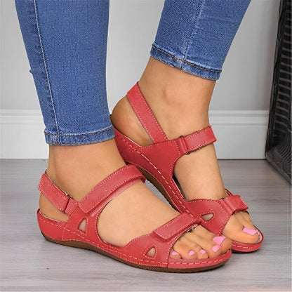 Orthopedic arch support vegan leather sandals for women -9