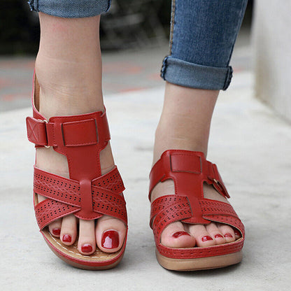 Orthopedic arch support vegan leather sandals for women -1