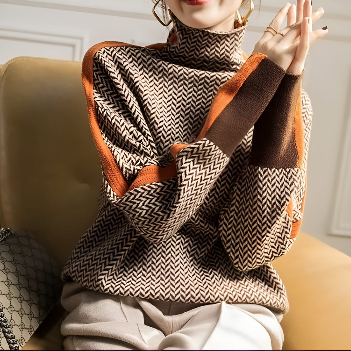 Soft jumper striped for women | Selwyn -3