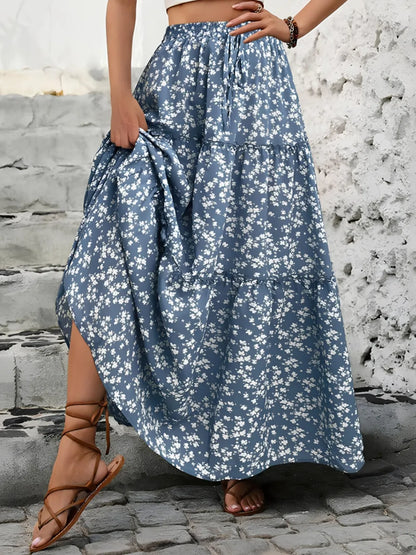 Tiered floral summer maxi for women -2