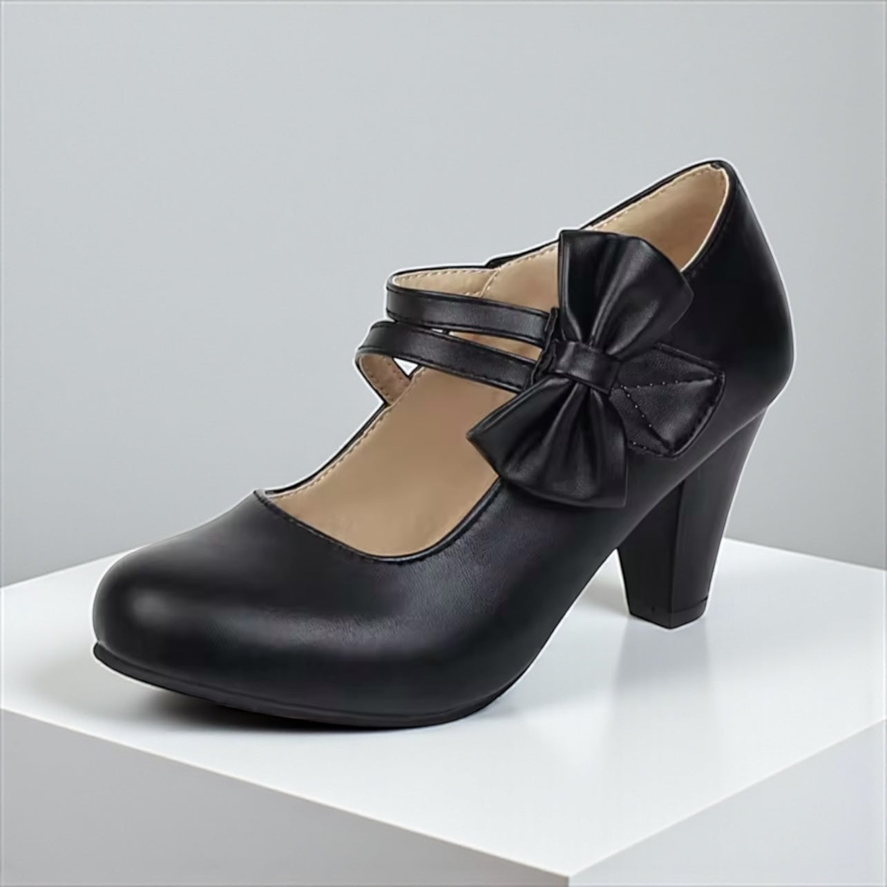 Classic bow-detail elegant heels for women | Bella -15