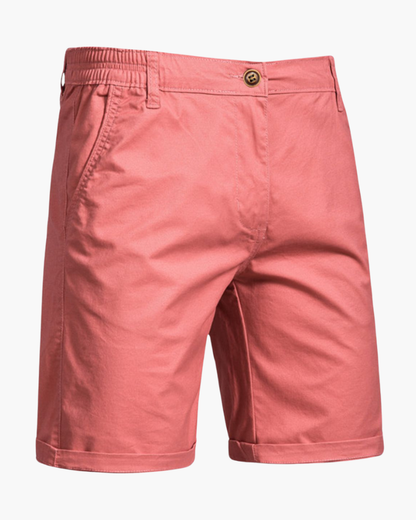 Cotton chino shorts for men -12