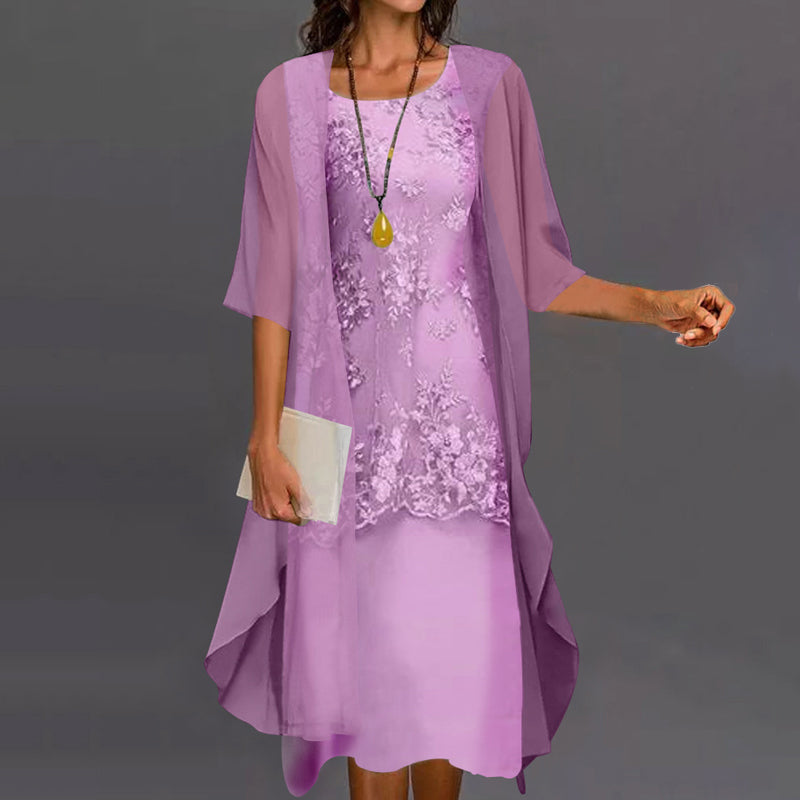 Quinn dress elegant chiffon two parts for women -2
