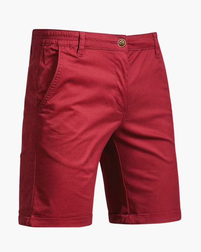 Cotton chino shorts for men -11